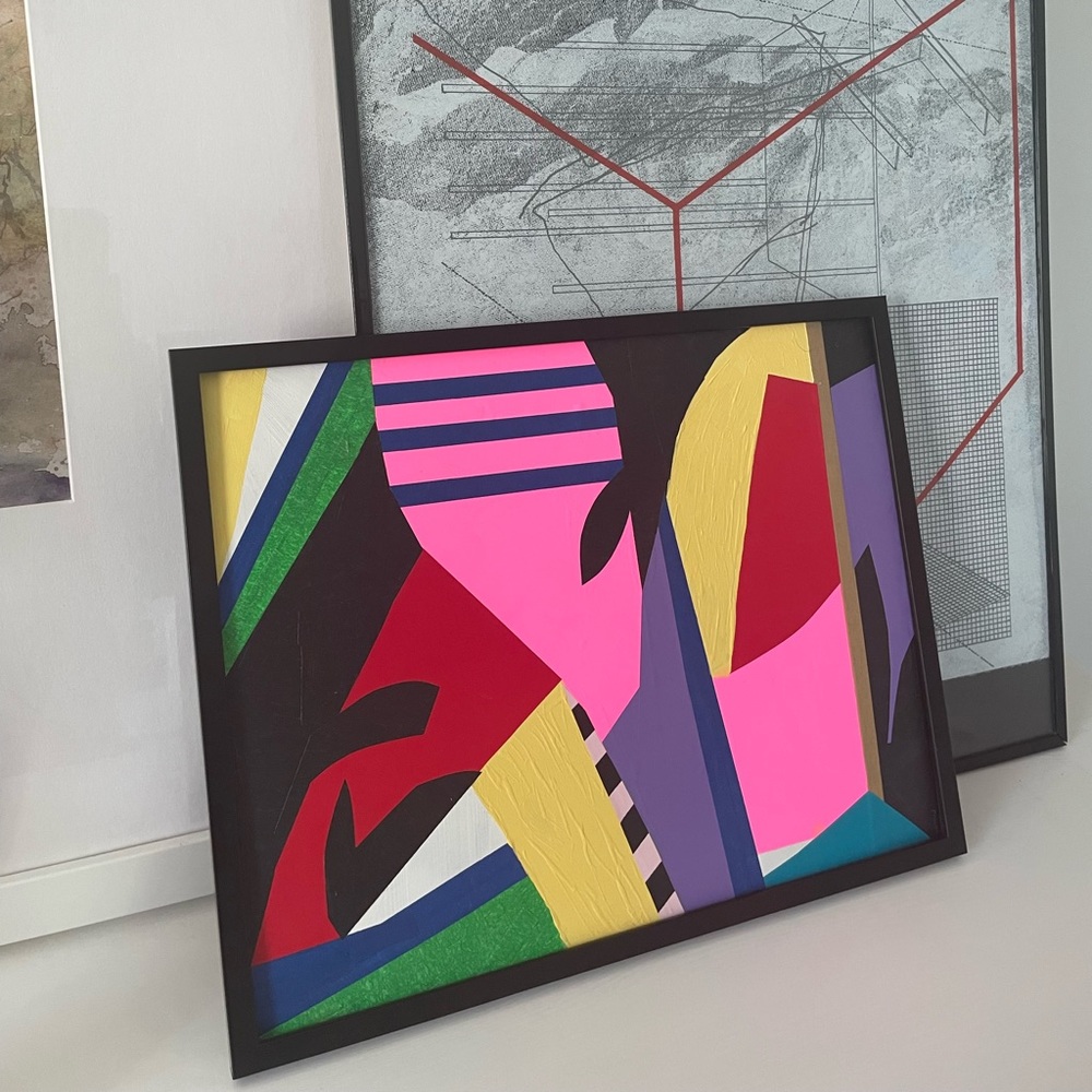Window - fun colourful 80s inspired original painting